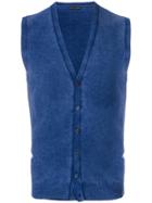 Jacob Cohen Sleeveless Knitted Cardigan - Blue