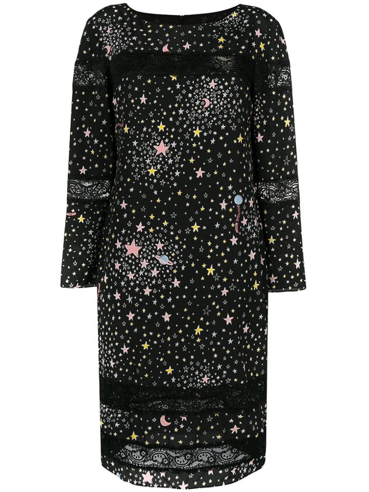 Boutique Moschino Star Print Dress - Black