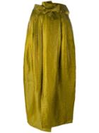Christian Wijnants 'svel' Skirt, Women's, Size: 36, Green, Cupro/linen/flax/polyamide