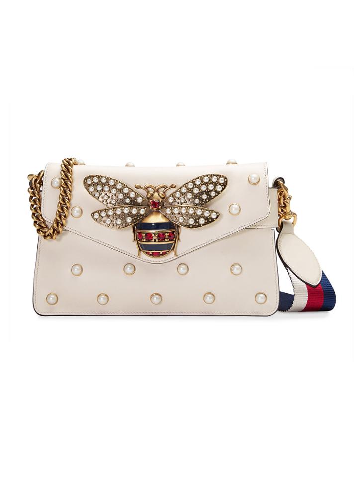 Gucci Broadway Leather Clutch - Nude & Neutrals