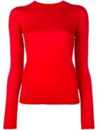 Joseph Fine Knit Jumper, Women's, Size: Large, Red, Silk/cashmere