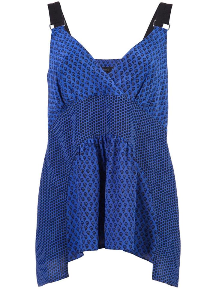 Proenza Schouler Cami Block Print Top - Blue
