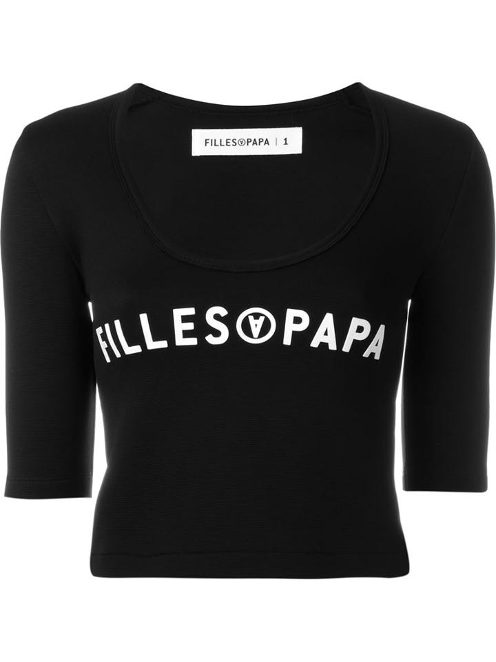 Filles A Papa - 'amanda' Top - Women - Polyamide - 3, Black, Polyamide