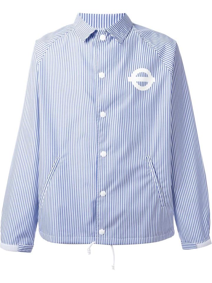 Roundel London 'coach' Striped Jacket, Men's, Size: Small, Blue, Cotton/polyester