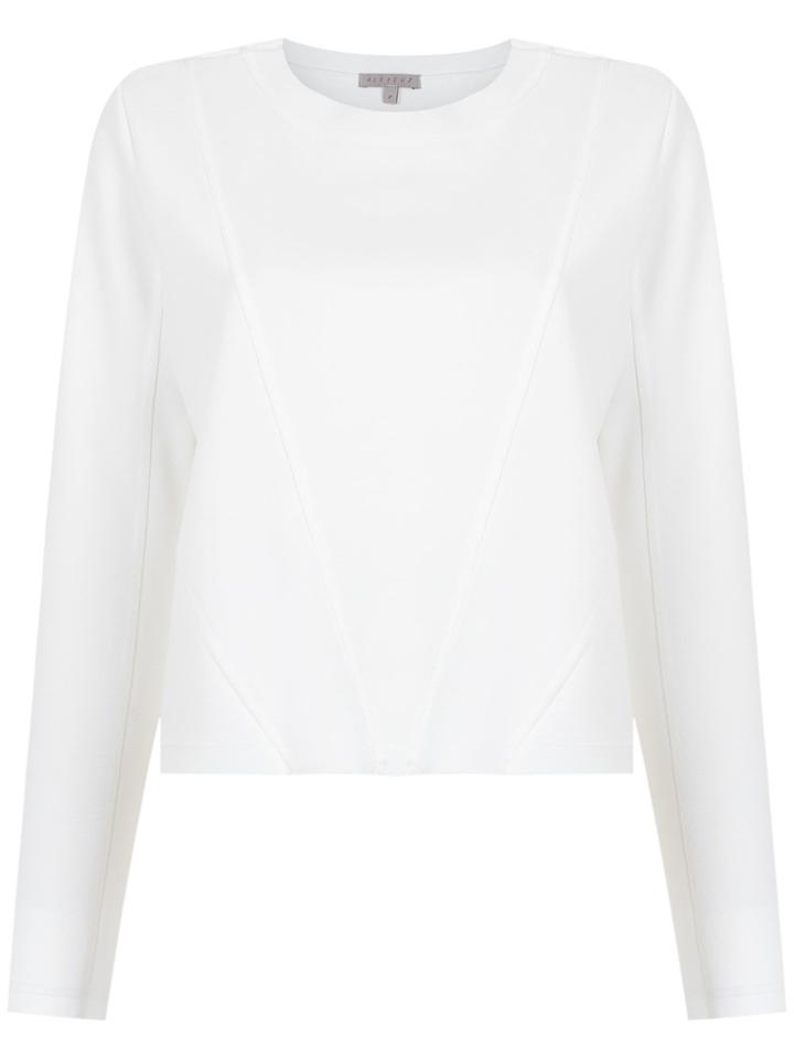 Alcaçuz Chamois Panelled Blouse - White