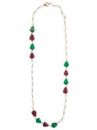 Chanel Vintage Poured Glass Necklace, Women's, Red