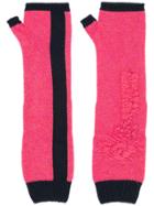 Barrie Fingerless Long Gloves - Pink & Purple