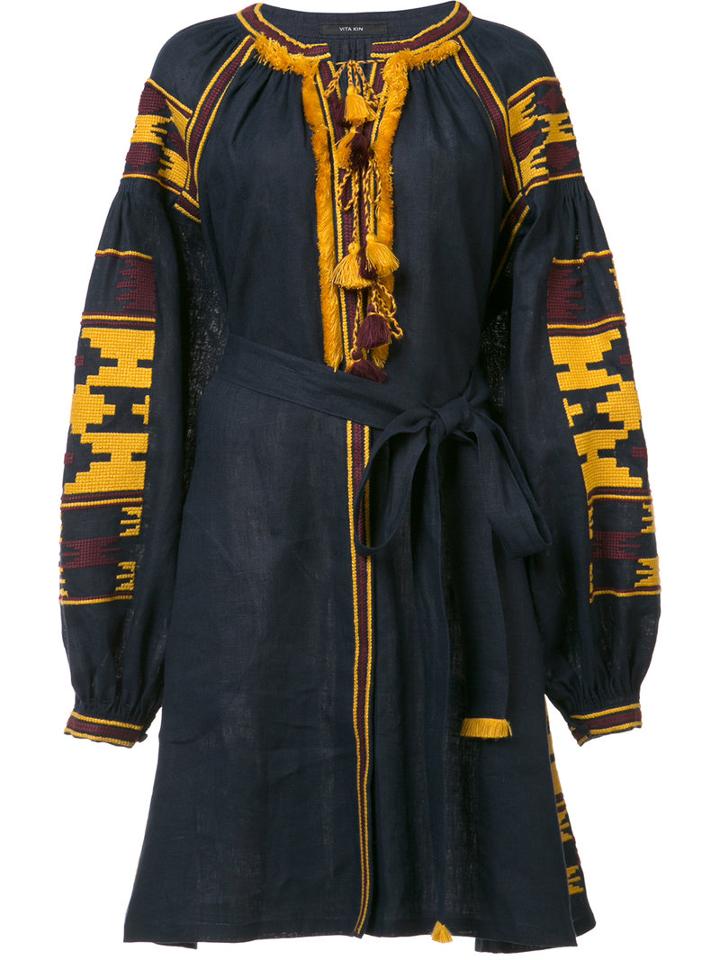 Vita Kin - 'macedonia' Dress - Women - Linen/flax - S, Women's, Blue, Linen/flax
