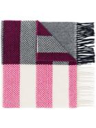 Ps By Paul Smith Dino Patch Striped Scarf - White