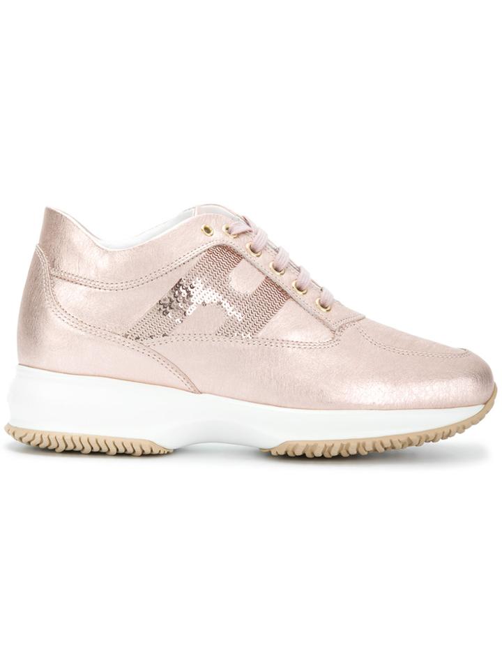Hogan Sequin-embellished Sneakers - Pink & Purple