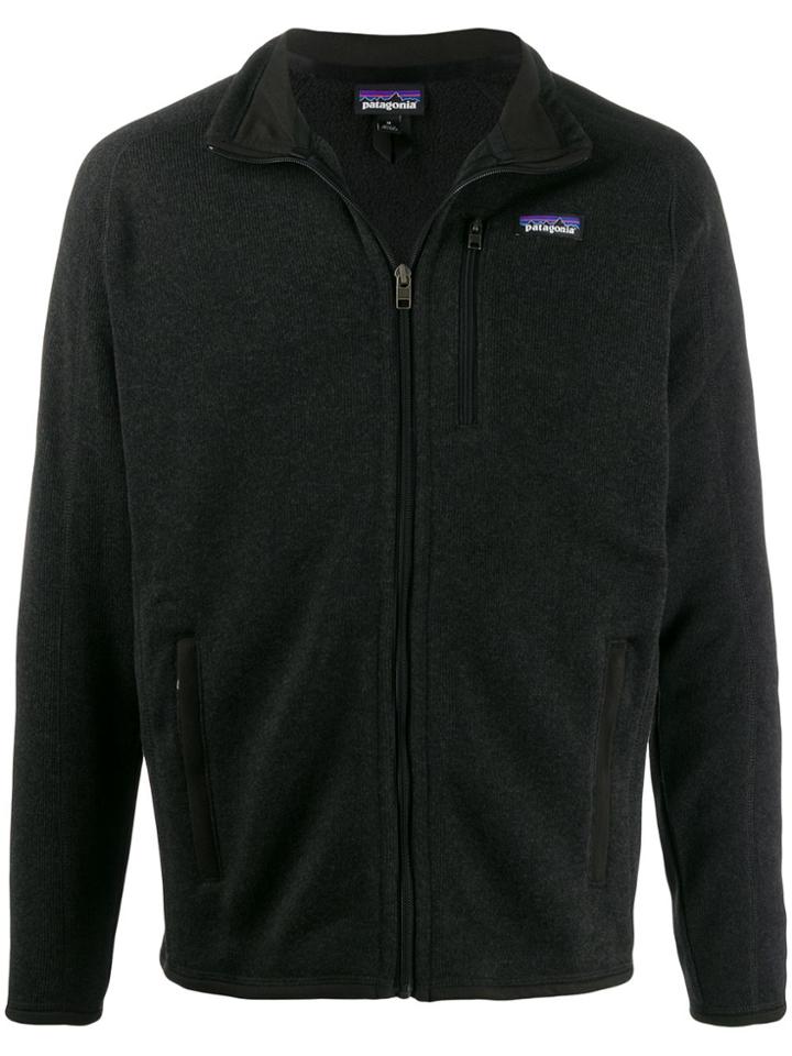 Patagonia Contrast Logo Bomber Jacket - Black