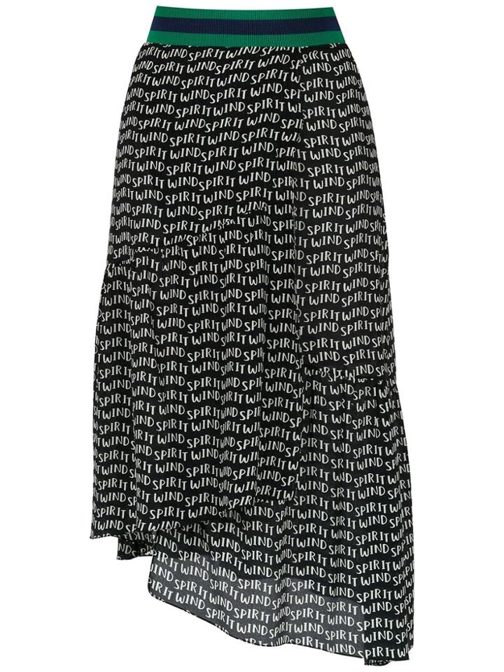 Nk Asymmetrical Midi Skirt - Black