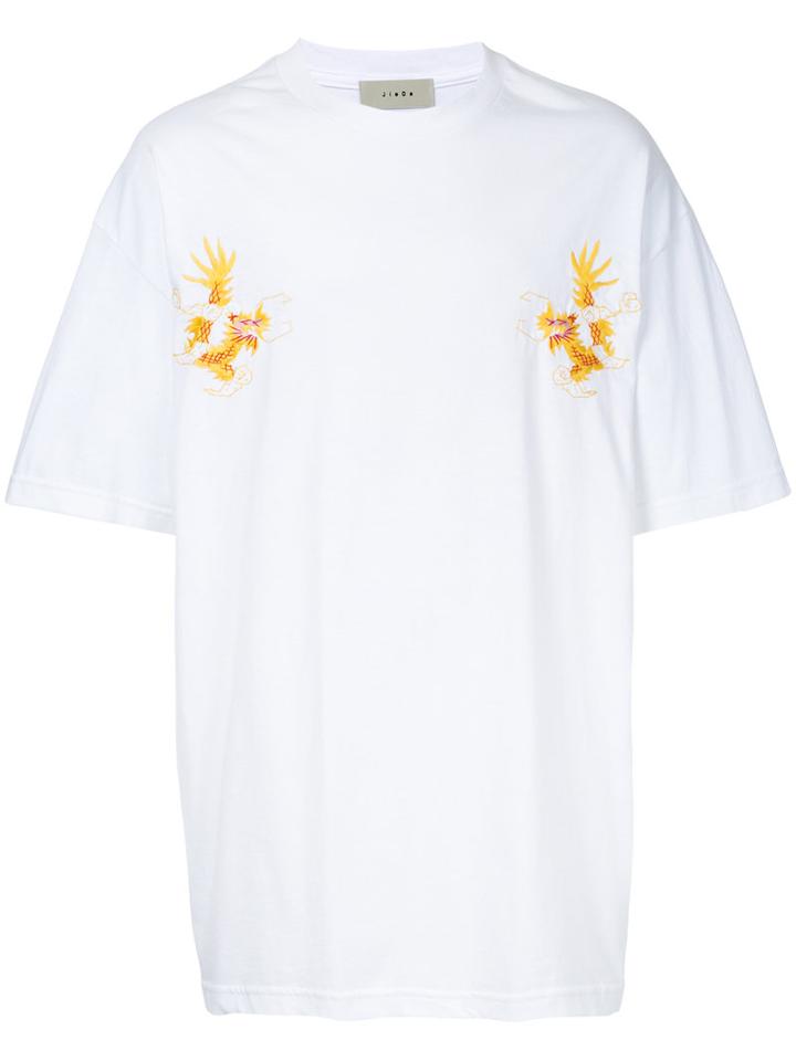 Jieda - Dragon Patch T-shirt - Men - Cotton - 2, White, Cotton