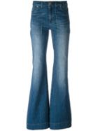 Michael Michael Kors Flared Jeans, Women's, Size: 4, Blue, Cotton/spandex/elastane