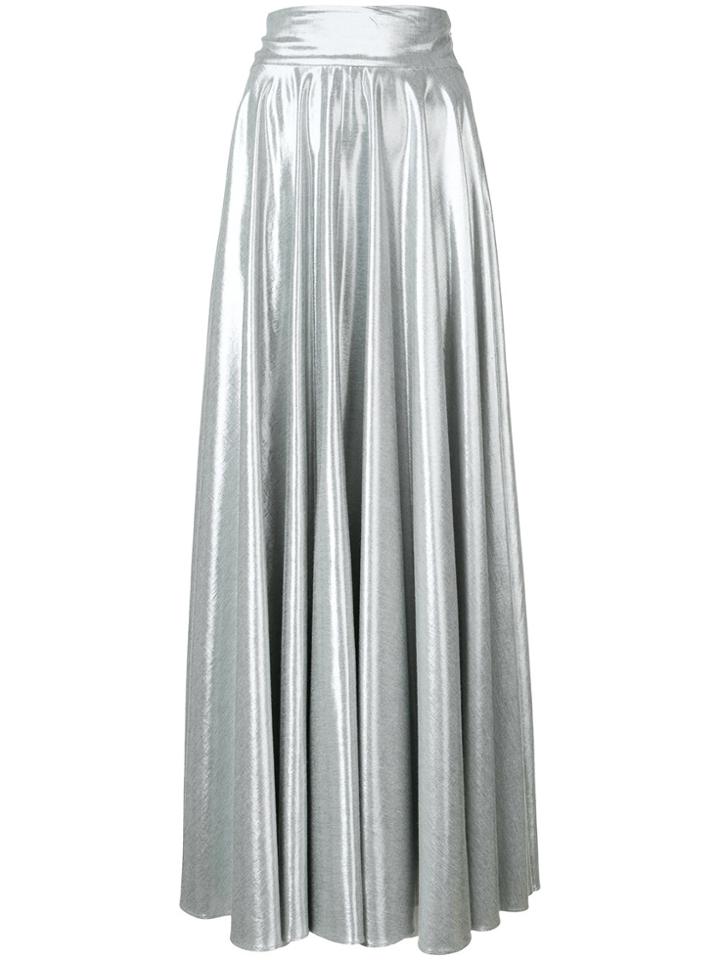 Dvf Diane Von Furstenberg High Waisted Long Skirt - Metallic