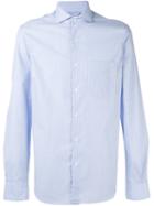 Aspesi Striped Chest Pocket Shirt, Men's, Size: 41, Blue, Cotton