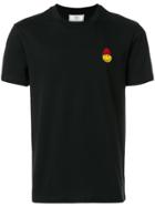 Ami Alexandre Mattiussi Crewneck T-shirt With Smiley Patch - Black