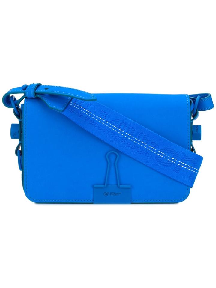 Off-white Mini Flap Crossbody Bag - Blue
