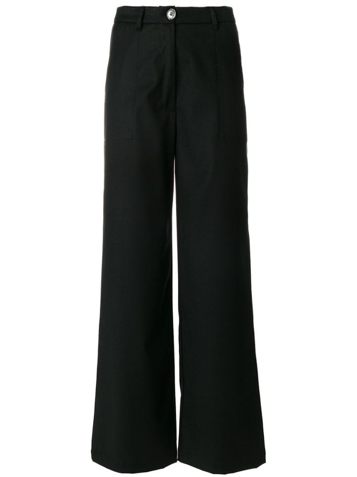 Semicouture Wide Leg Trousers - Black