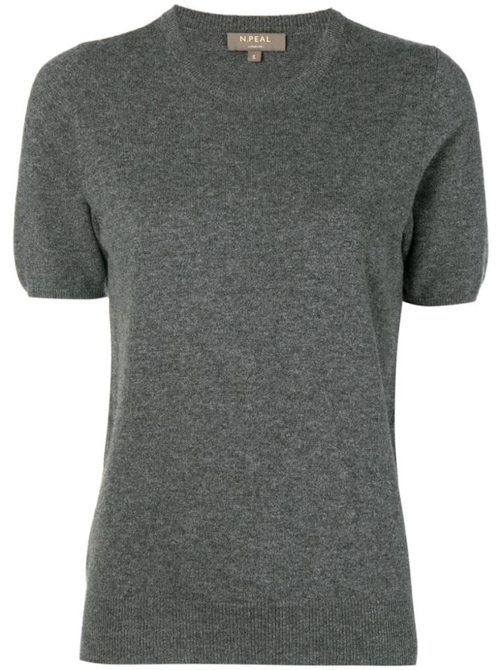 N.peal Round Neck Knitted T Shirt - Grey