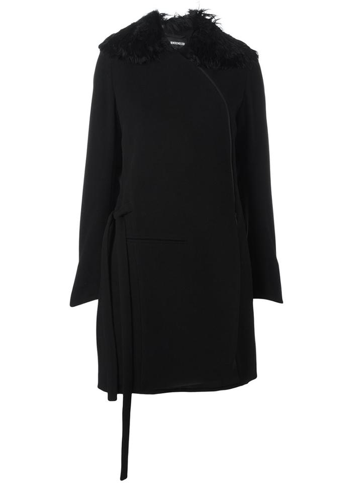 Ann Demeulemeester Asymmetric Zip Fastening Coat