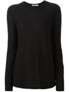T By Alexander Wang Longsleeved T-shirt, Women's, Size: Large, Black, Rayon/silk