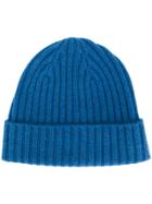 N.peal Chunky Ribbed Hat - Blue