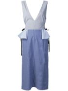 Tome V-neck Peplum Dress - Blue