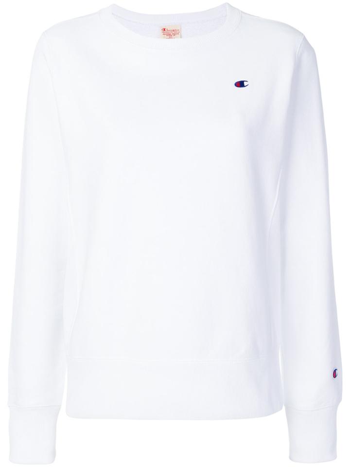 Champion Reverse Wave Logo Sweatshirt - White