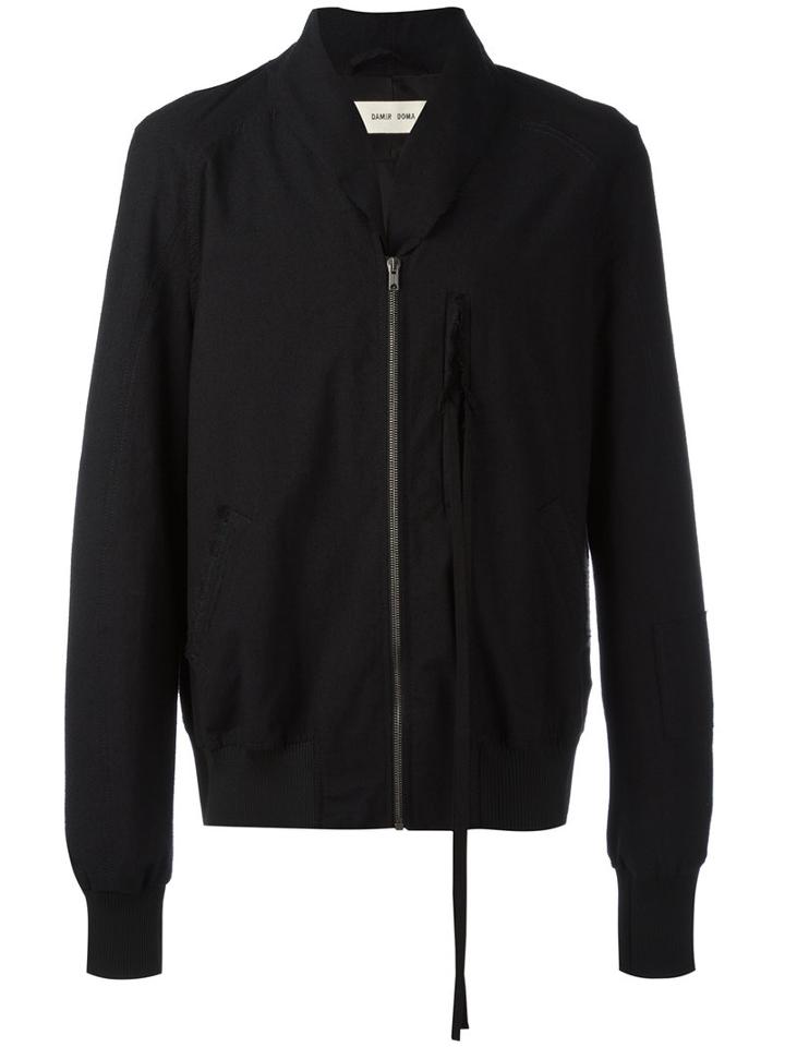 Damir Doma - Transforming Collar Bomber Jacket - Men - Cotton/polyamide/spandex/elastane - L, Black, Cotton/polyamide/spandex/elastane