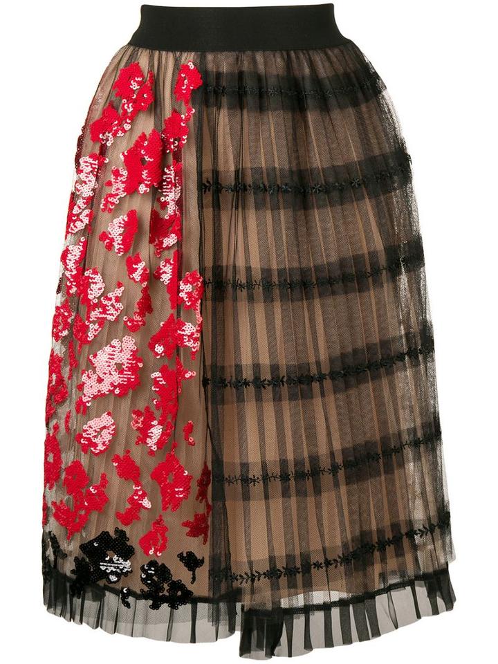 Nº21 Black Floral Skirt