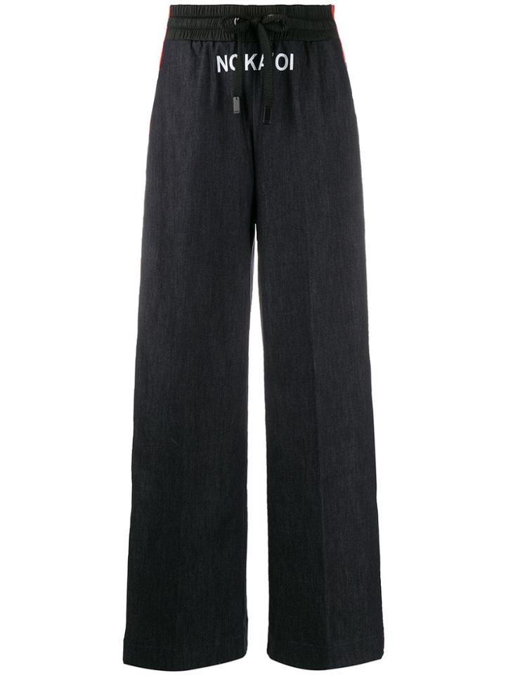 No Ka' Oi Wide Track Style Trousers - Blue