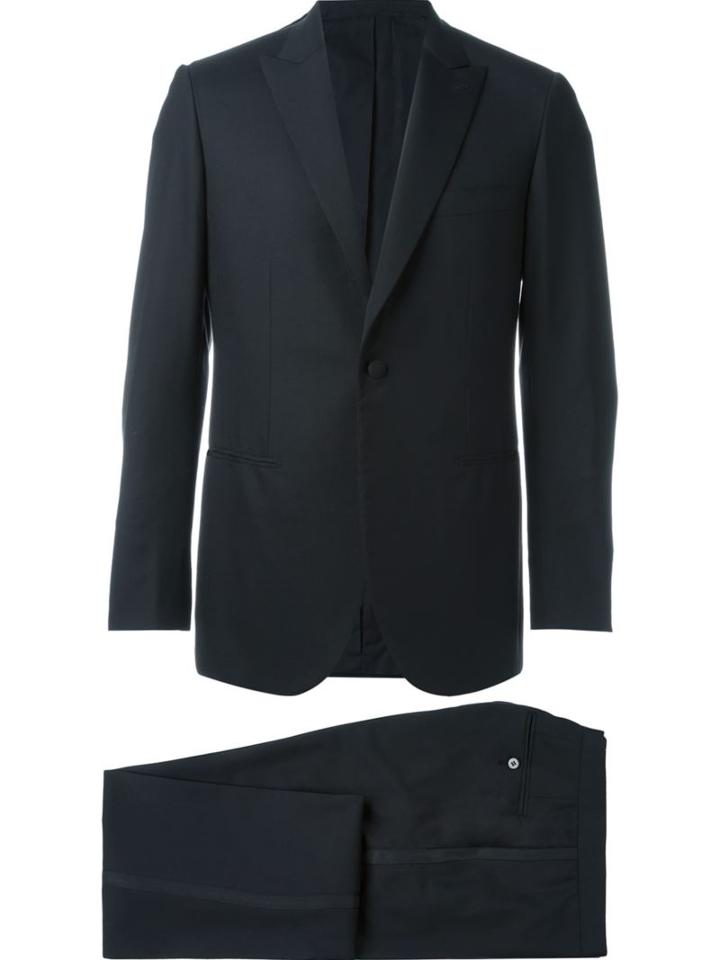 Brioni Formal Two Piece Suit, Men's, Size: 54, Black, Cupro/wool