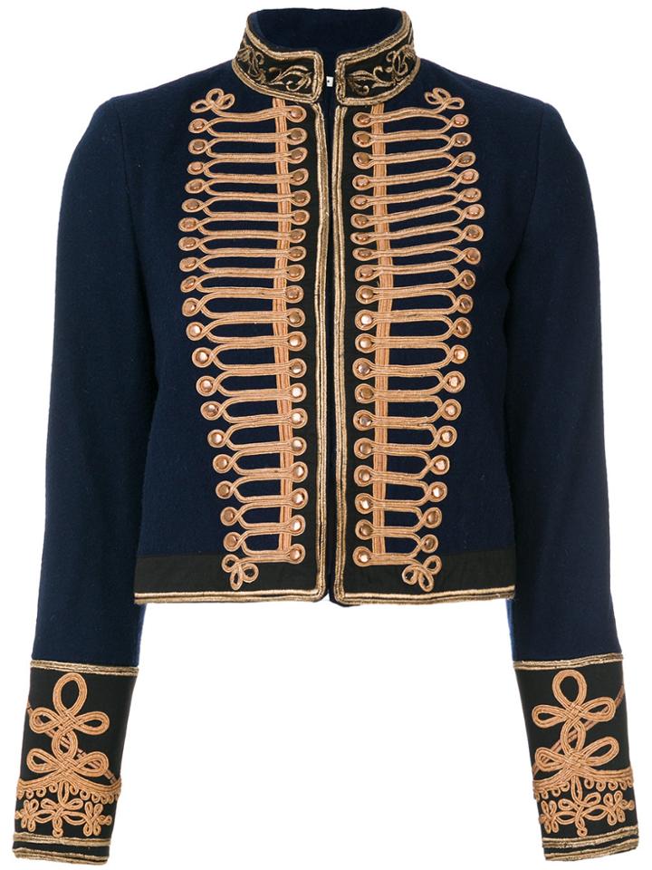 Alice+olivia Military Fitted Jacket - Blue