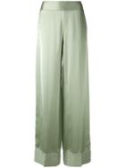 Wide-leg Trousers - Women - Viscose - 38, Green, Viscose, Maison Margiela