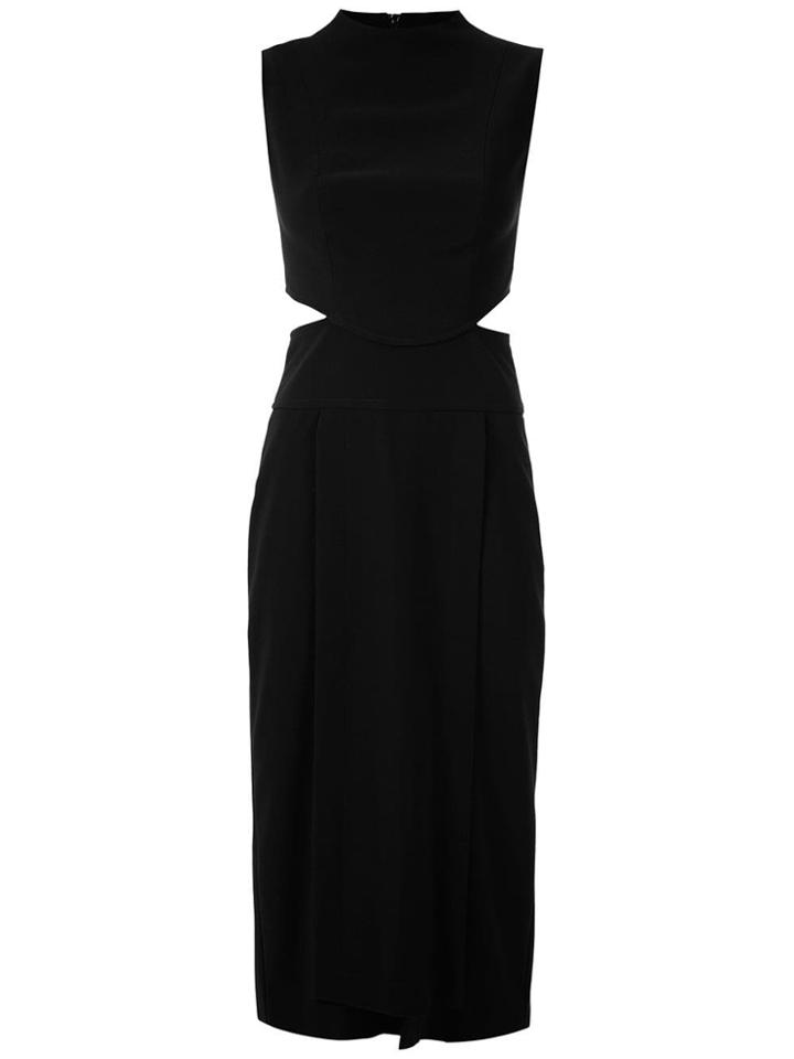 Framed Lawrence Midi Cut Out Dress - Black