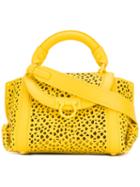 Salvatore Ferragamo - Laser-cut Sofia Shoulder Bag - Women - Calf Leather - One Size, Yellow/orange, Calf Leather