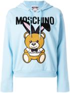Moschino Playboy Bear Hoodie - Blue