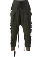 Unravel Camouflage Print Parachute Pants, Men's, Size: Medium, Green, Cotton/polyamide