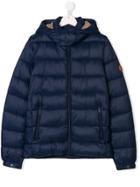 Save The Duck Kids Teen Padded Hooded Jacket - Blue