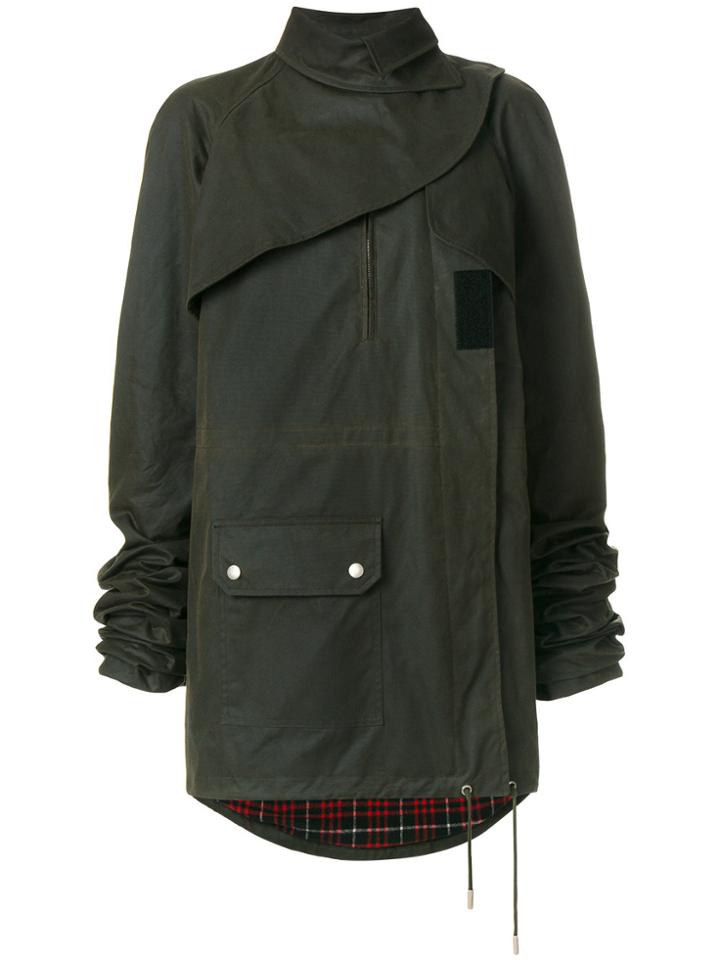 Saint Laurent Waxed Military Parka - Green