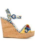 Dolce & Gabbana Majolica Print Wedges - Multicolour