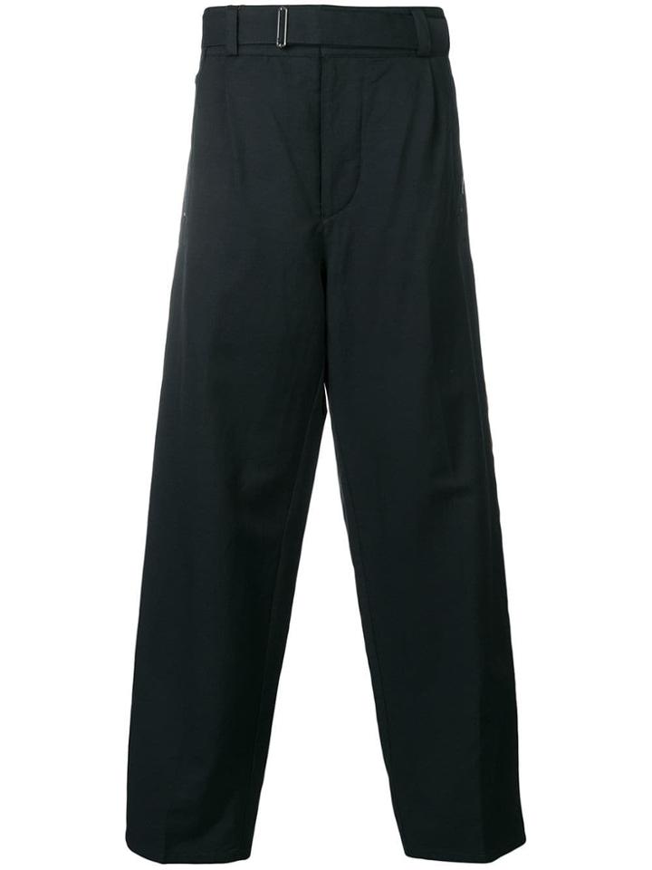 Etro Loose Fit Stripe Trousers - Black