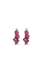 Suzanne Kalan 18kt Yellow Gold And Ruby Mini Huggie Earrings -