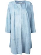 Desa 1972 Oversized Coat, Women's, Size: 44, Blue, Suede