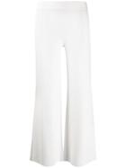 Theory Ribbed Straight Leg Trousers - White