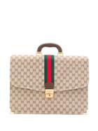 Gucci Vintage Gg Supreme Briefcase - Brown