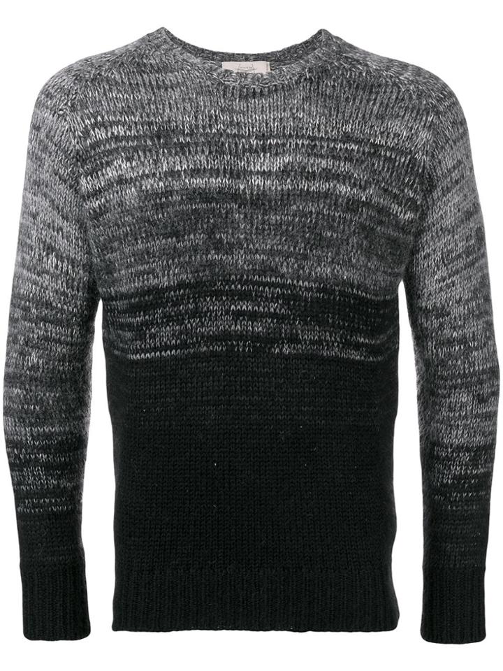 Maison Flaneur Crew Neck Gradient Jumper - Grey