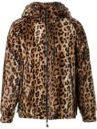 Dresscamp Leopard Print Hooded Jacket, Adult Unisex, Size: Small, Brown, Rayon