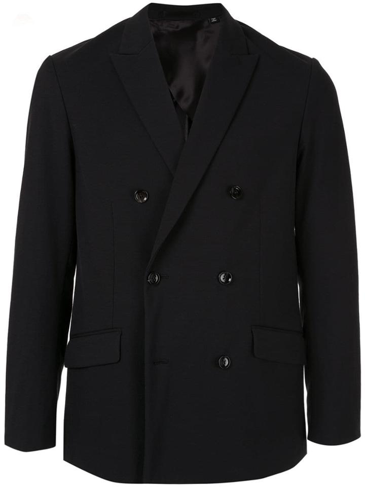 Knott Men Double-breasted Blazer - Black
